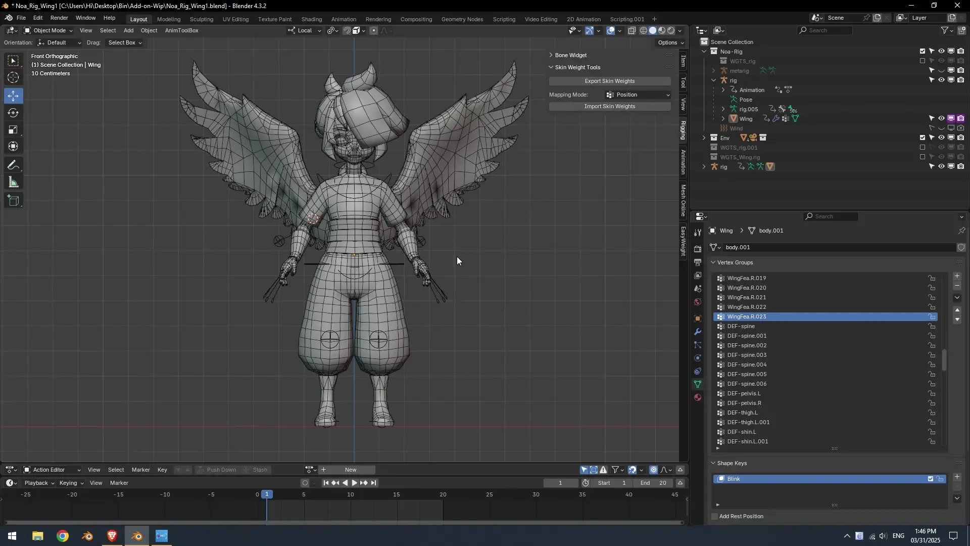 Import Export Skin Weights for Blender Import Export Skin Weights for Blender