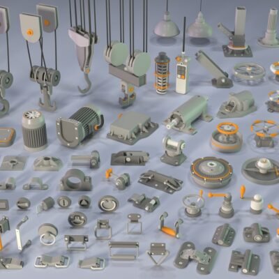 Industrial Kitbash 5-100 pieces