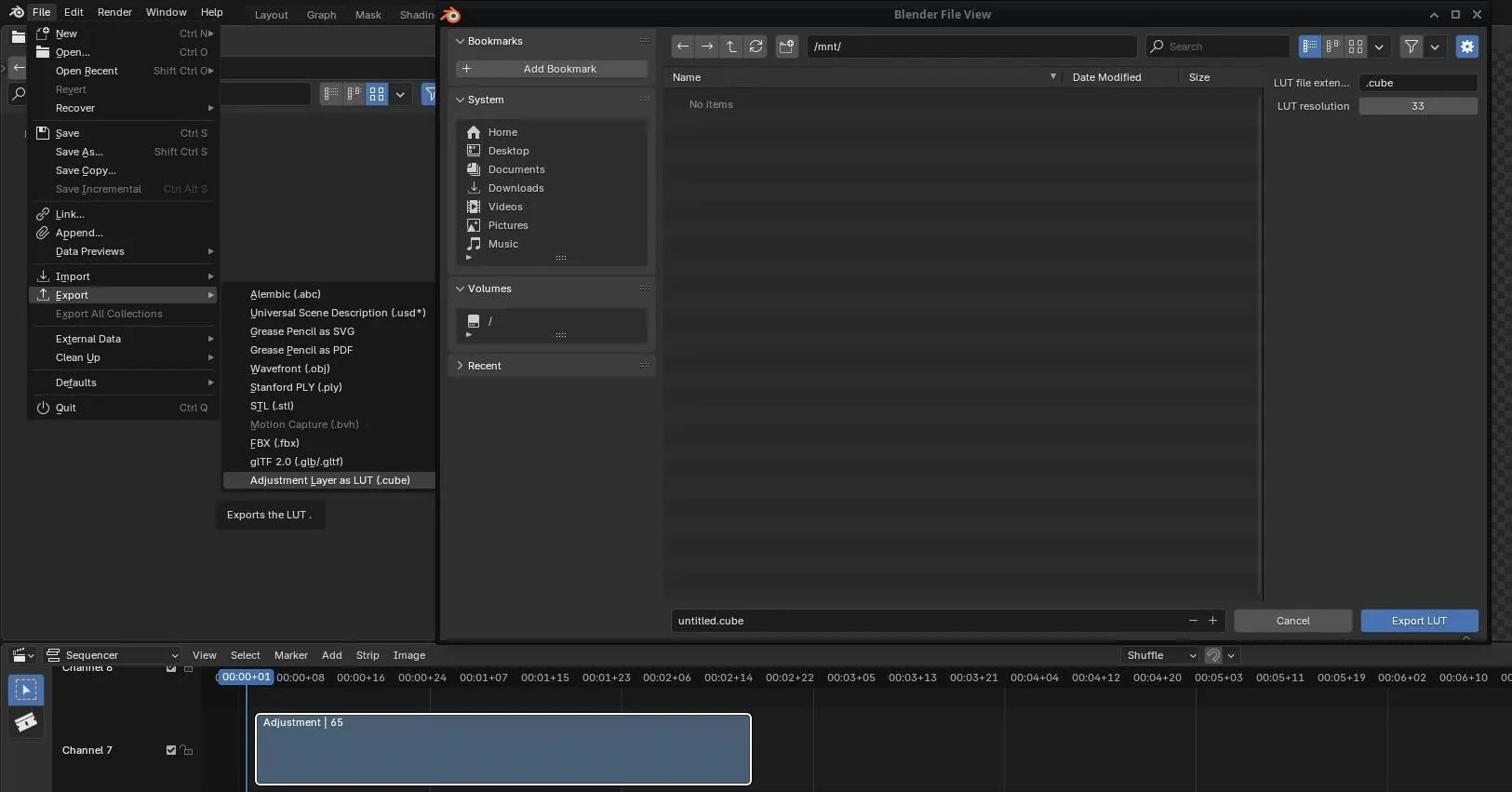 LUT Exporter for Blender LUT Exporter for Blender