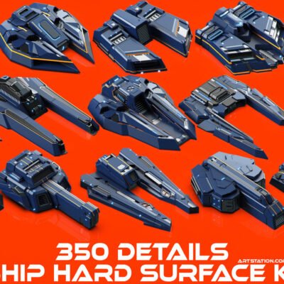 SPACESHIP Hard Surface KITBASH 350DETAILS