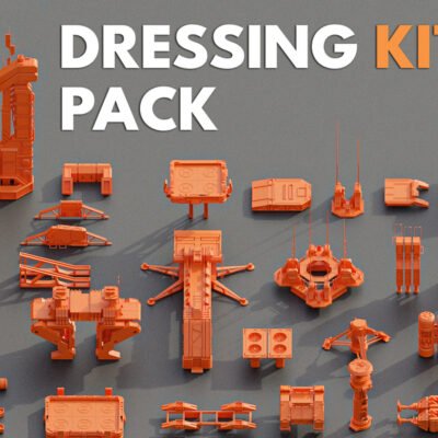 Sci Fi Buildings Modular Kitbash Pack