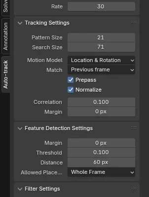 auto track for Blender