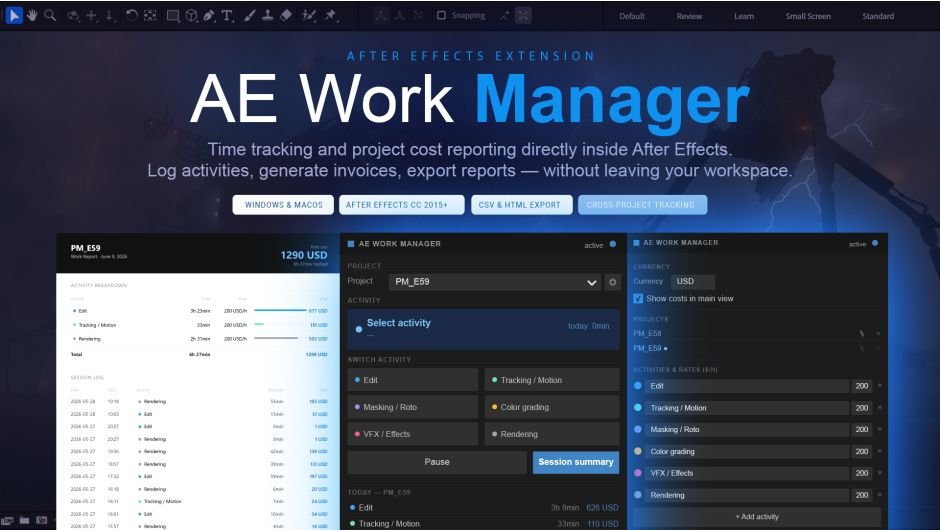 AE Work Manager V1.0.0 AE Work Manager for After Effects