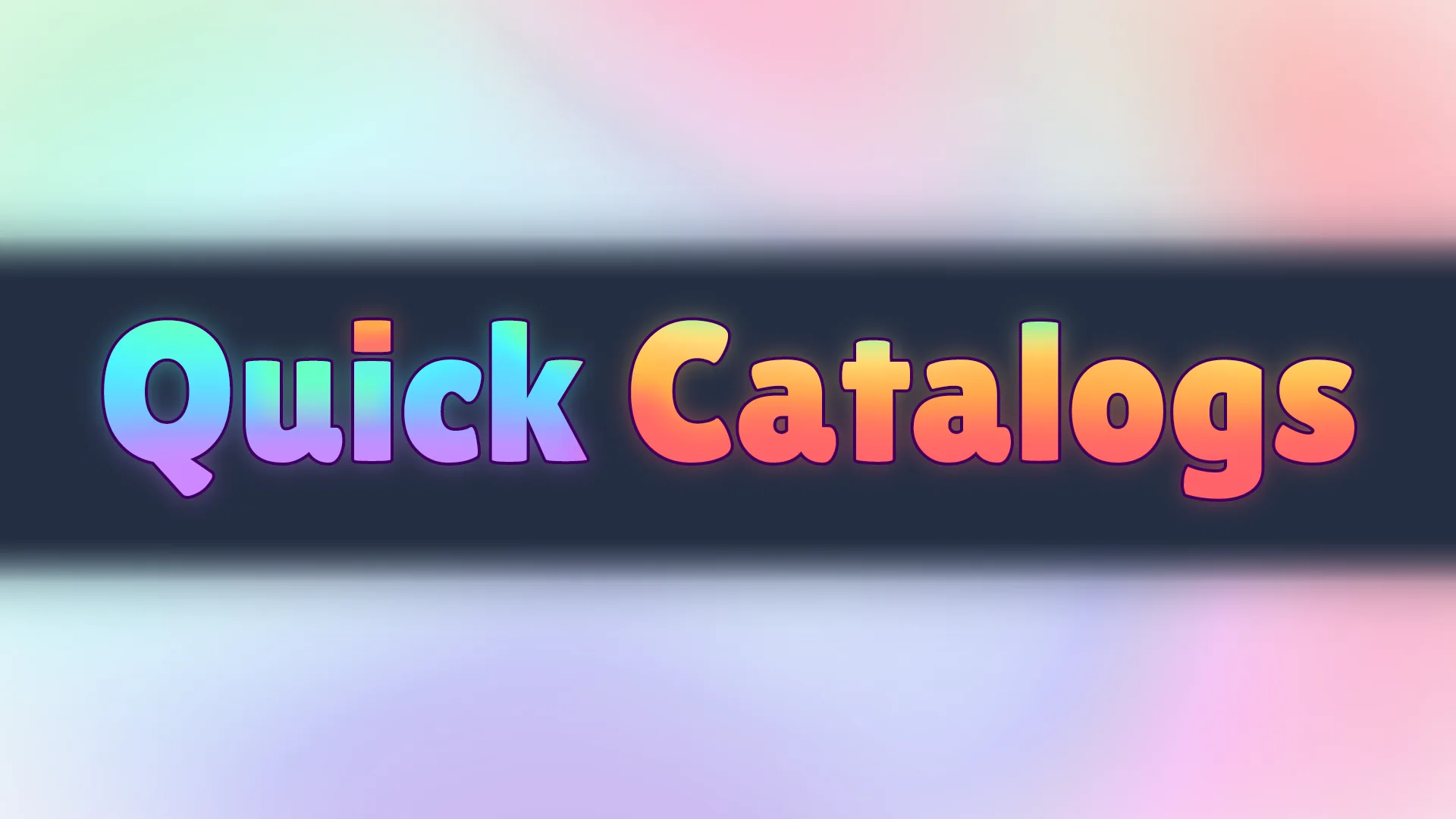 Quick Catalogs for Blender Quick Catalogs for Blender