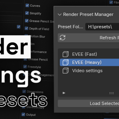 Render Preset Manager for Blender