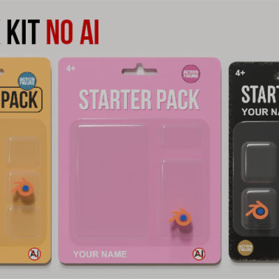 Starter Pack Kit no AI for Blender
